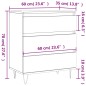 vidaXL Sideboard Räuchereiche 60x35x70 cm Holzwerkstoff vidaXL Sideboard Räuchereiche 60x35x70 cm Holzwerkstoff