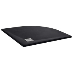 vidaXL Duschtasse SMC Schwarz 90x90 cm 