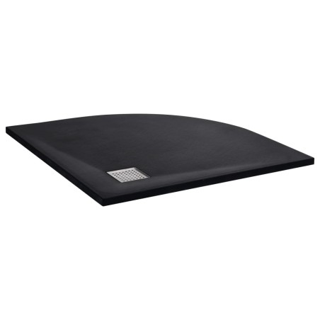 vidaXL Duschtasse SMC Schwarz 90x90 cm 