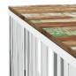 vidaXL Couchtisch Silbern Edelstahl und Altholz Massiv vidaXL Couchtisch Silbern Edelstahl und Altholz Massiv