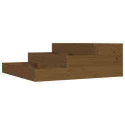 vidaXL Pflanzkübel Honigbraun 78x78x27 cm Massivholz Kiefer