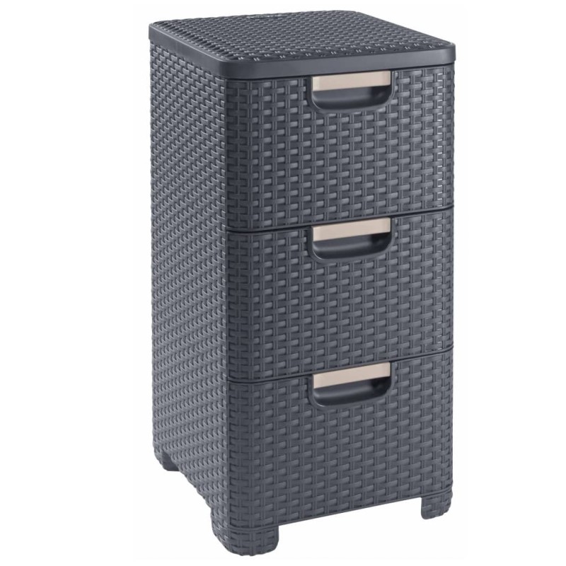 Curver Style Schubladenschrank 42 L Anthrazit Curver Style Schubladenschrank 42 L Anthrazit