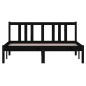 vidaXL Massivholzbett Schwarz 135x190 cm vidaXL Massivholzbett Schwarz 135x190 cm