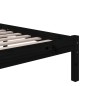 vidaXL Massivholzbett Schwarz 135x190 cm vidaXL Massivholzbett Schwarz 135x190 cm