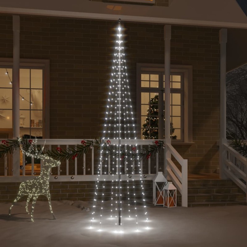 vidaXL LED-Weihnachtsbaum für Fahnenmast Kaltweiß 310 LEDs 300 cm vidaXL LED-Weihnachtsbaum für Fahnenmast Kaltweiß 310 LEDs 300 cm