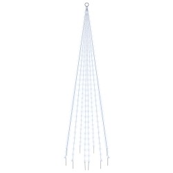 vidaXL LED-Weihnachtsbaum für Fahnenmast Kaltweiß 310 LEDs 300 cm