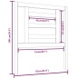 vidaXL Kopfteil Grau 81x4x100 cm Massivholz Kiefer