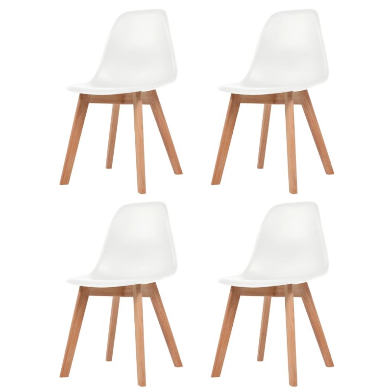 vidaXL Esszimmerstühle 4 Stk. Weiß Kunststoff vidaXL Esszimmerstühle 4 Stk. Weiß Kunststoff
