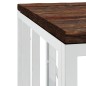 vidaXL Couchtisch Silbern Edelstahl und Altholz Massiv vidaXL Couchtisch Silbern Edelstahl und Altholz Massiv