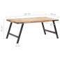 vidaXL Esstisch 180x90x76 cm Massivholz Mango vidaXL Esstisch 180x90x76 cm Massivholz Mango