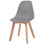 vidaXL Esszimmerstühle 4 Stk. Grau Kunststoff vidaXL Esszimmerstühle 4 Stk. Grau Kunststoff