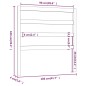 vidaXL Kopfteil Schwarz 106x4x100 cm Massivholz Kiefer