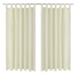 Vorhänge Gardinen aus Satin 2-teilig 140 x 175 cm Creme Vorhänge Gardinen aus Satin 2-teilig 140 x 175 cm Creme