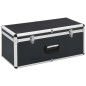 vidaXL Aufbewahrungskoffer 2 Stk. Schwarz Aluminium vidaXL Aufbewahrungskoffer 2 Stk. Schwarz Aluminium