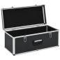 vidaXL Aufbewahrungskoffer 2 Stk. Schwarz Aluminium vidaXL Aufbewahrungskoffer 2 Stk. Schwarz Aluminium