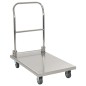 vidaXL Plattformwagen Silbern 82 x 53 x 86 cm Edelstahl vidaXL Plattformwagen Silbern 82 x 53 x 86 cm Edelstahl
