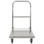 vidaXL Plattformwagen Silbern 82 x 53 x 86 cm Edelstahl vidaXL Plattformwagen Silbern 82 x 53 x 86 cm Edelstahl
