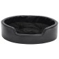 vidaXL Hundebett Schwarz 69x59x19 cm Plüsch und Kunstleder