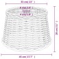 vidaXL Lampenschirm Weiß Ø45x28 cm Korbweide vidaXL Lampenschirm Weiß Ø45x28 cm Korbweide