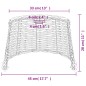 vidaXL Lampenschirm Weiß Ø45x28 cm Korbweide vidaXL Lampenschirm Weiß Ø45x28 cm Korbweide
