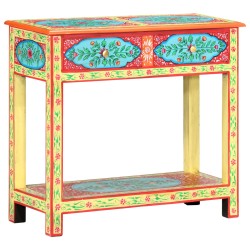 vidaXL Konsolentisch Handbemalt 80×35×75 cm Mango Massivholz 