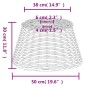 vidaXL Lampenschirm Weiß Ø50x30 cm Korbweide vidaXL Lampenschirm Weiß Ø50x30 cm Korbweide