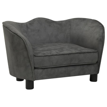 vidaXL Hundesofa Dunkelgrau 66x43x40 cm Plüsch