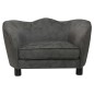 vidaXL Hundesofa Dunkelgrau 66x43x40 cm Plüsch vidaXL Hundesofa Dunkelgrau 66x43x40 cm Plüsch
