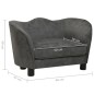 vidaXL Hundesofa Dunkelgrau 66x43x40 cm Plüsch vidaXL Hundesofa Dunkelgrau 66x43x40 cm Plüsch
