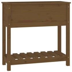 vidaXL Pflanzkübel mit Ablage Honigbraun 82,5x34,5x81 cm Kiefernholz