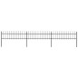 vidaXL Gartenzaun mit Speerspitzen Stahl 5,1 x 0,6 m Schwarz vidaXL Gartenzaun mit Speerspitzen Stahl 5,1 x 0,6 m Schwarz