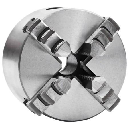 vidaXL 4-Backen-Drehfutter Selbstzentrierend 80 mm Stahl 
