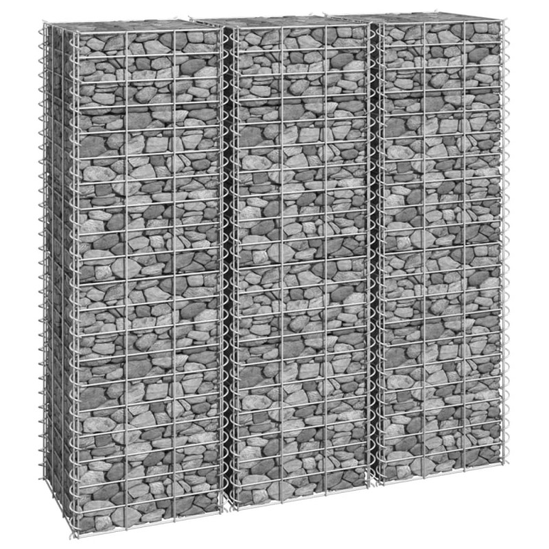 vidaXL Gabionen-Hochbeete 3 Stk. 30x30x100 cm Eisen vidaXL Gabionen-Hochbeete 3 Stk. 30x30x100 cm Eisen