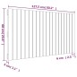 vidaXL Wand-Kopfteil Honigbraun 127,5x3x60 cm Massivholz Kiefer