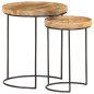 vidaXL 2-tlg. Couchtisch-Set Massivholz Mango und Stahl vidaXL 2-tlg. Couchtisch-Set Massivholz Mango und Stahl