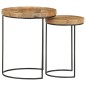 vidaXL 2-tlg. Couchtisch-Set Massivholz Mango und Stahl vidaXL 2-tlg. Couchtisch-Set Massivholz Mango und Stahl