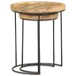 vidaXL 2-tlg. Couchtisch-Set Massivholz Mango und Stahl vidaXL 2-tlg. Couchtisch-Set Massivholz Mango und Stahl