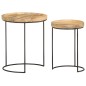 vidaXL 2-tlg. Couchtisch-Set Massivholz Mango und Stahl vidaXL 2-tlg. Couchtisch-Set Massivholz Mango und Stahl