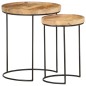 vidaXL 2-tlg. Couchtisch-Set Massivholz Mango und Stahl vidaXL 2-tlg. Couchtisch-Set Massivholz Mango und Stahl