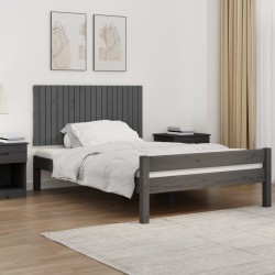 vidaXL Wand-Kopfteil Grau 127,5x3x60 cm Massivholz Kiefer