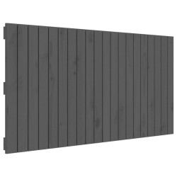 vidaXL Wand-Kopfteil Grau 127,5x3x60 cm Massivholz Kiefer