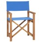 vidaXL Regiestühle 2 Stk. Klappbar Blau Massivholz Teak vidaXL Regiestühle 2 Stk. Klappbar Blau Massivholz Teak