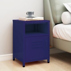 vidaXL Nachttisch Marineblau 35x35x51 cm Stahl 