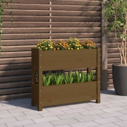 vidaXL Pflanzkübel Honigbraun 77x25x66 cm Massivholz Kiefer