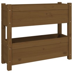 vidaXL Pflanzkübel Honigbraun 77x25x66 cm Massivholz Kiefer