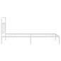 vidaXL Bettgestell mit Kopfteil Metall Weiß 107x203 cm vidaXL Bettgestell mit Kopfteil Metall Weiß 107x203 cm