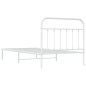 vidaXL Bettgestell mit Kopfteil Metall Weiß 107x203 cm vidaXL Bettgestell mit Kopfteil Metall Weiß 107x203 cm