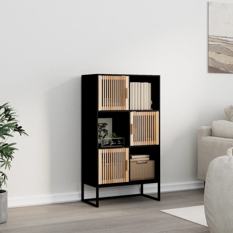 vidaXL Highboard Schwarz 70x35x125 cm Holzwerkstoff vidaXL Highboard Schwarz 70x35x125 cm Holzwerkstoff
