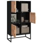 vidaXL Highboard Schwarz 70x35x125 cm Holzwerkstoff vidaXL Highboard Schwarz 70x35x125 cm Holzwerkstoff