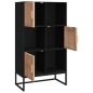vidaXL Highboard Schwarz 70x35x125 cm Holzwerkstoff vidaXL Highboard Schwarz 70x35x125 cm Holzwerkstoff